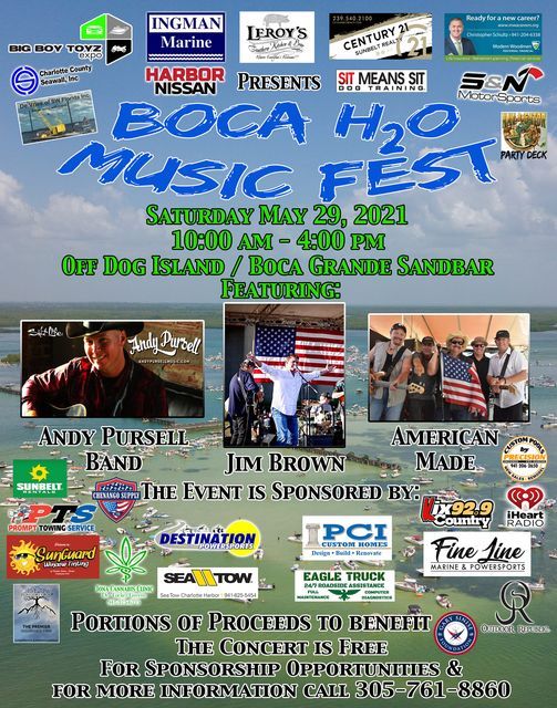 BOCA H2O MUSIC FESTIVAL, Boca Grande Sandbar, Placida, 29 May 2021