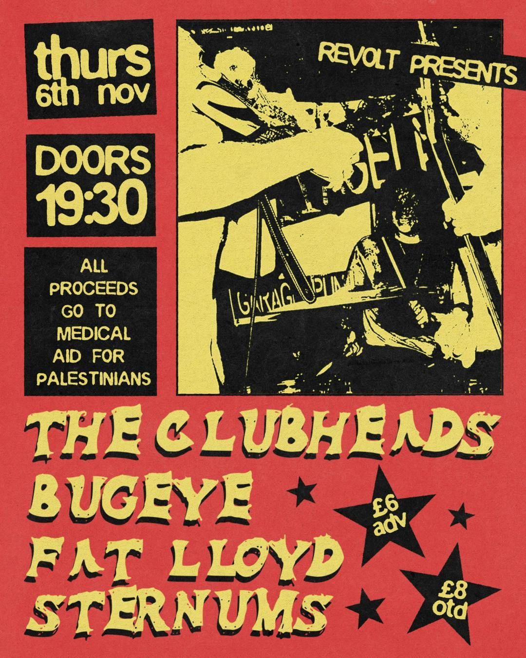 REVOLT Presents: The Clubheads + Bugeye + Fat Lloyd + STERNUMS