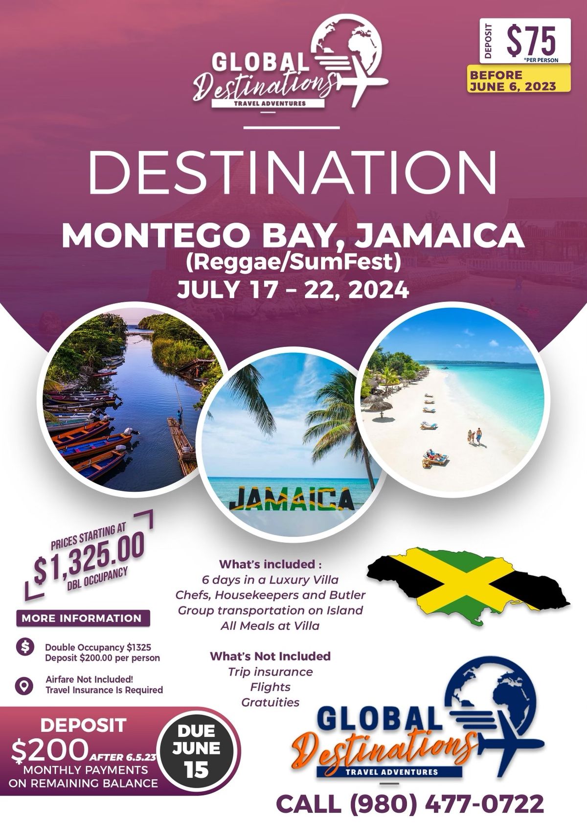 JAMAICA 2024 REGGAE\/SUMFEST 6 days 