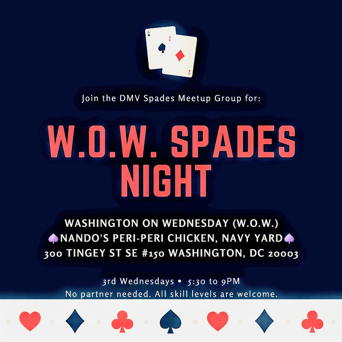\u2660\ufe0f 3rd Wednesday Spades In DC