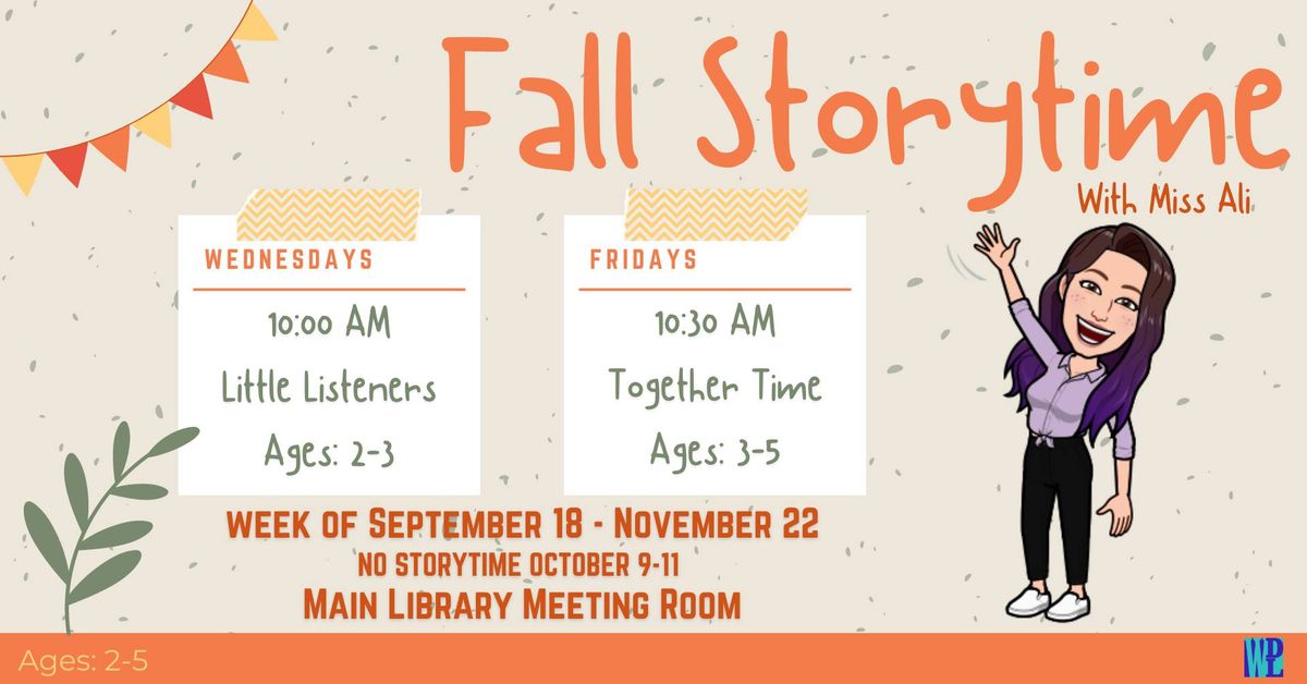 Fall Storytime: Together Time