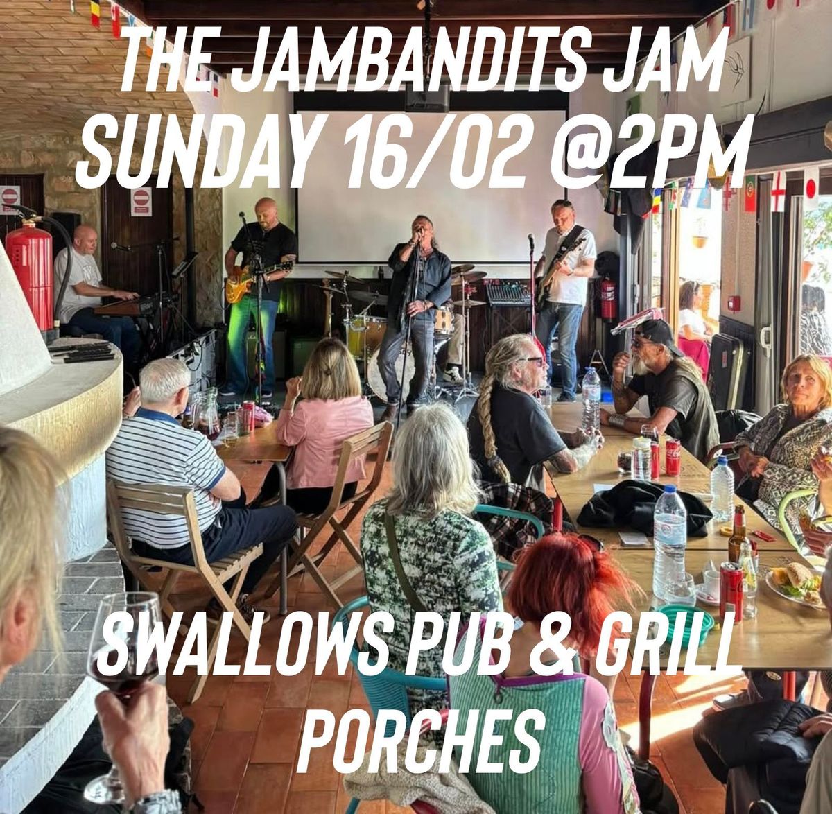 Swallows Jam Session - Sunday 16th Feb 2pm - Hosted by The Jam Bandits