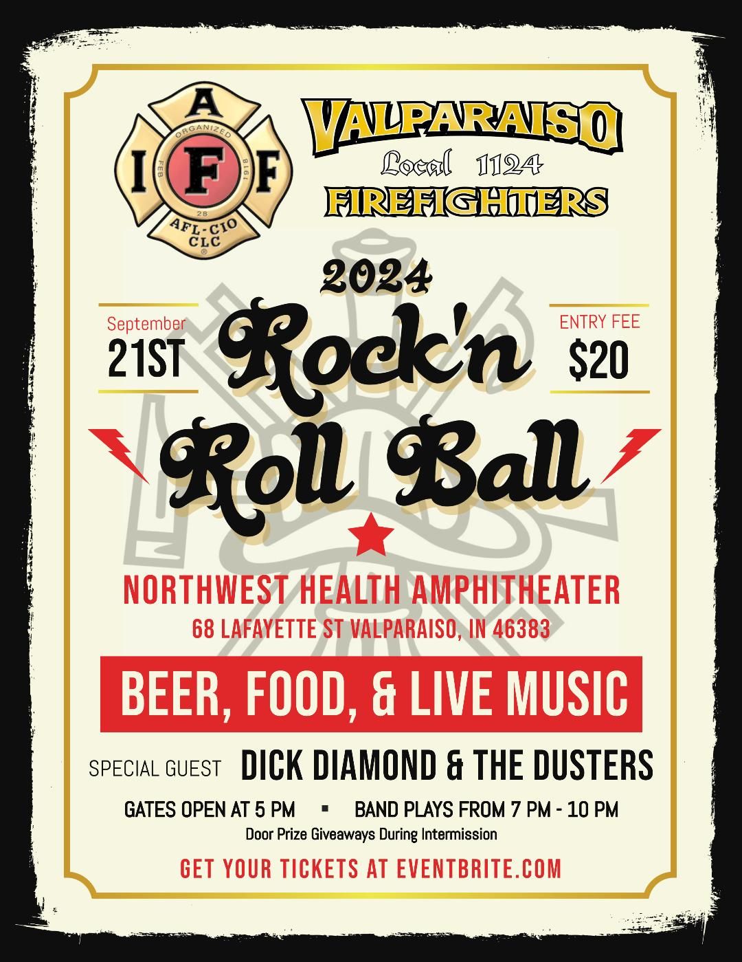 Dick Diamond and the Dusters at the Valparaiso 2024 Firefighters Rock and Roll Ball!