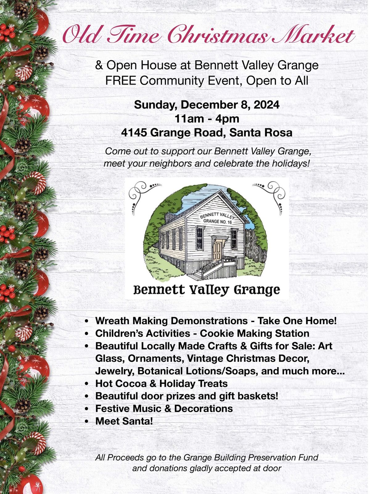 Old Time Christmas Market & Open House