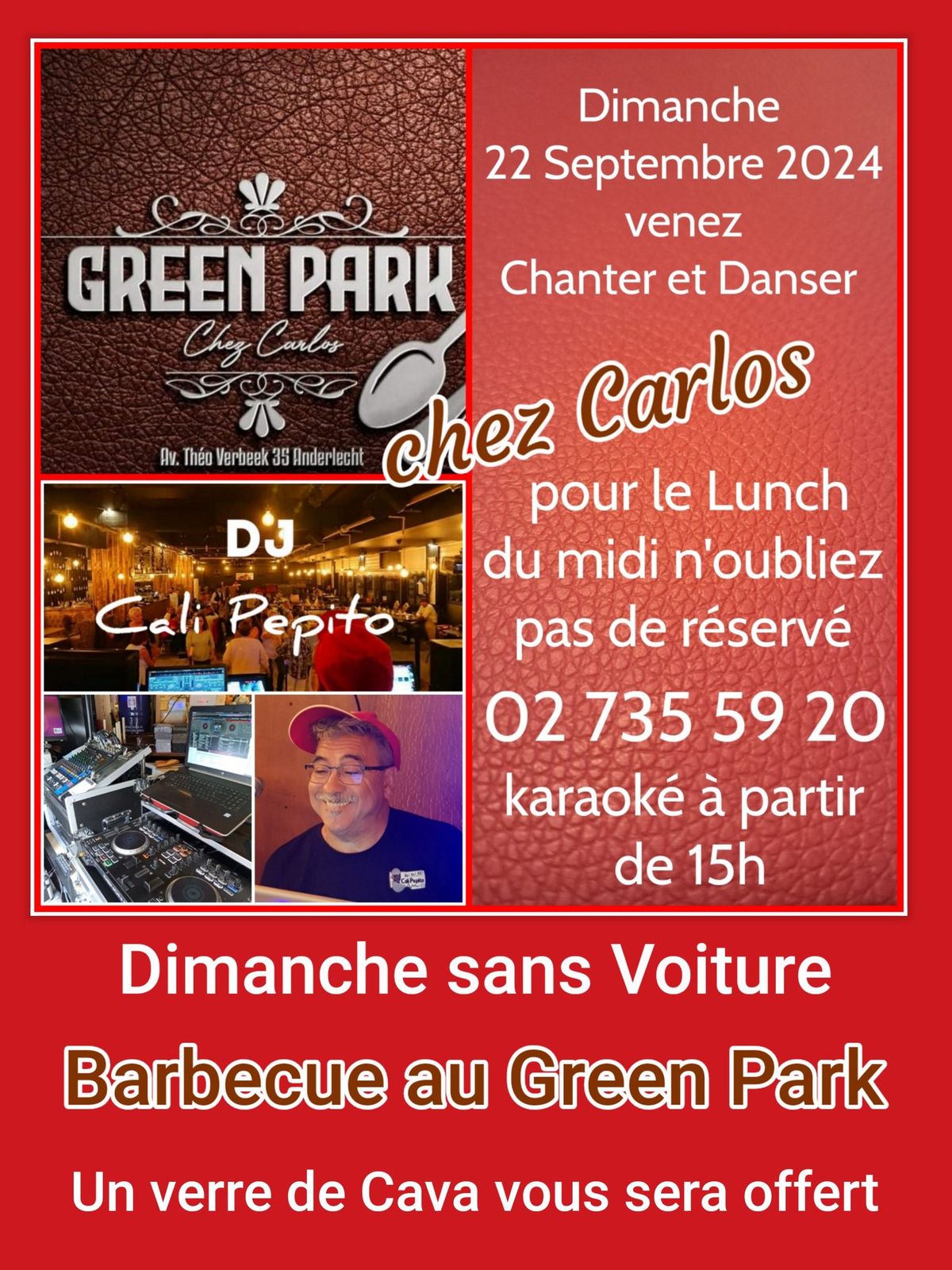 Journ\u00e9e sans voiture au Green Park Karaok\u00e9 le 22 septembre chez Carlos 