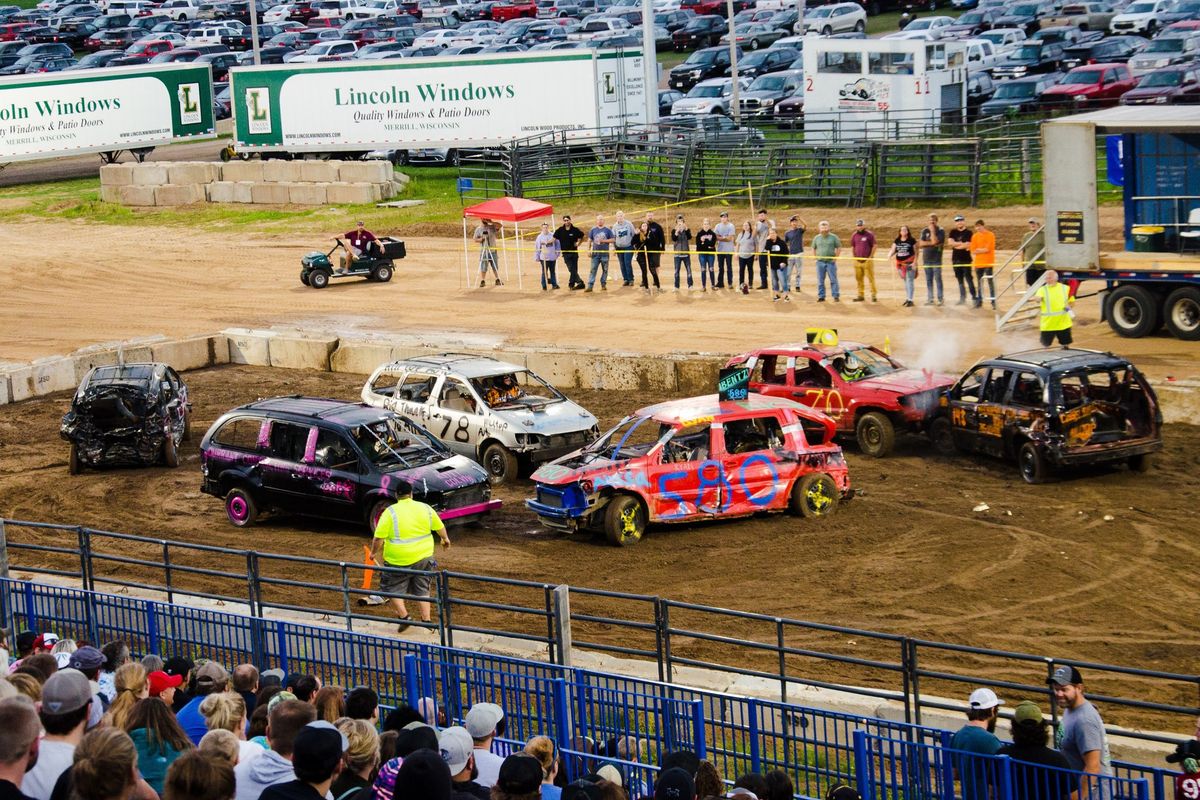 Demolition Derby at the 2024 Lincoln County Fair