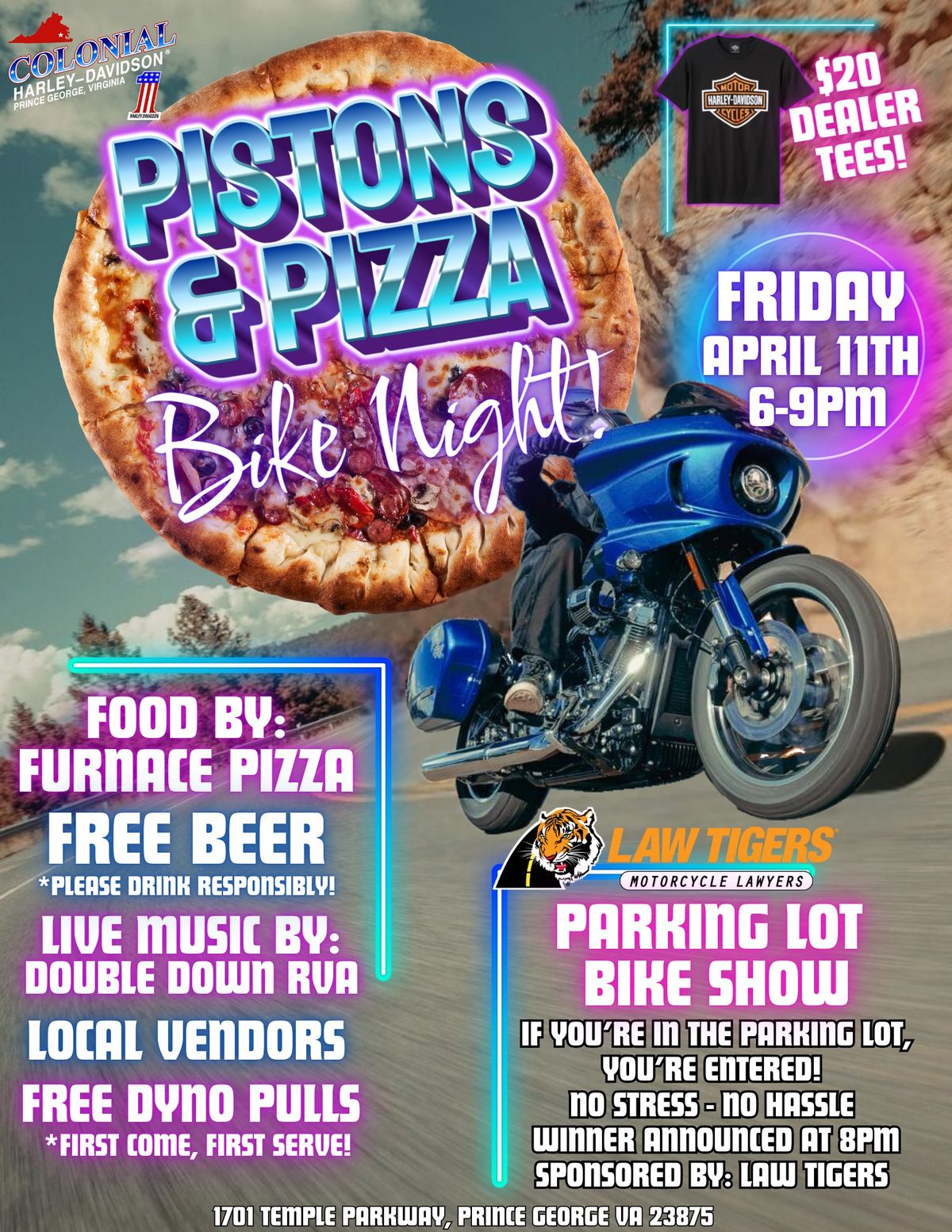 Pistons & Pizza BIKE NIGHT! 