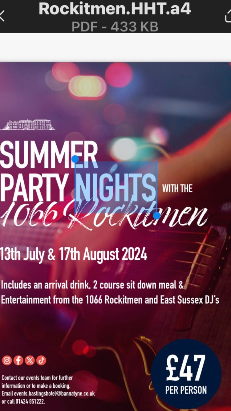 Summer Party Night Bannatynes Spa Hotel Hastings 