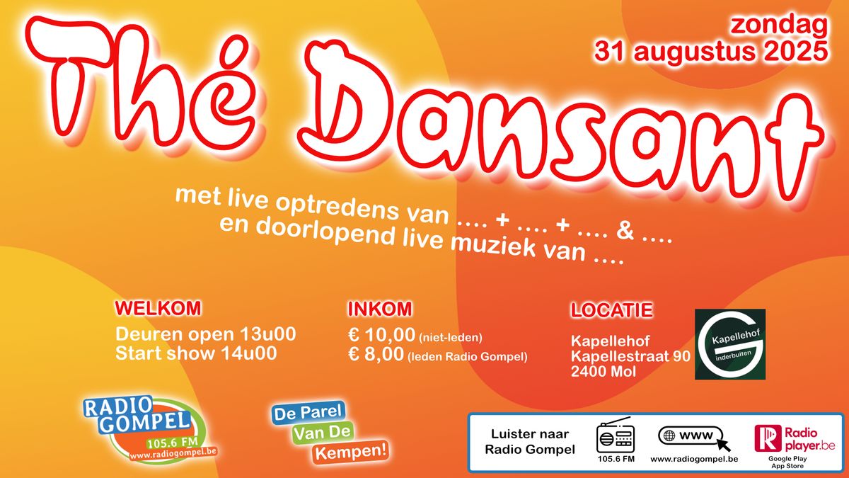 Th\u00e9 Dansant met live optredens