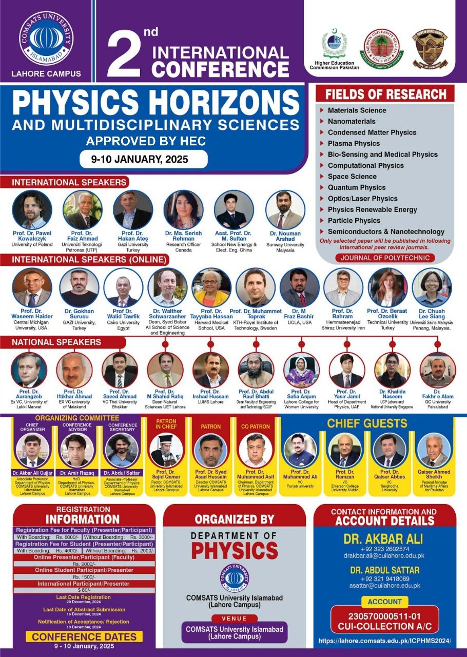 2nd International Conference on Physics Horizons and Multidisciplinary Sciences