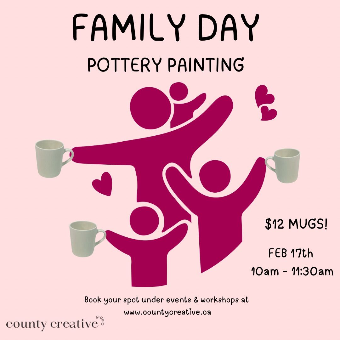 Family Day Pottery Painting - $12 Mugs