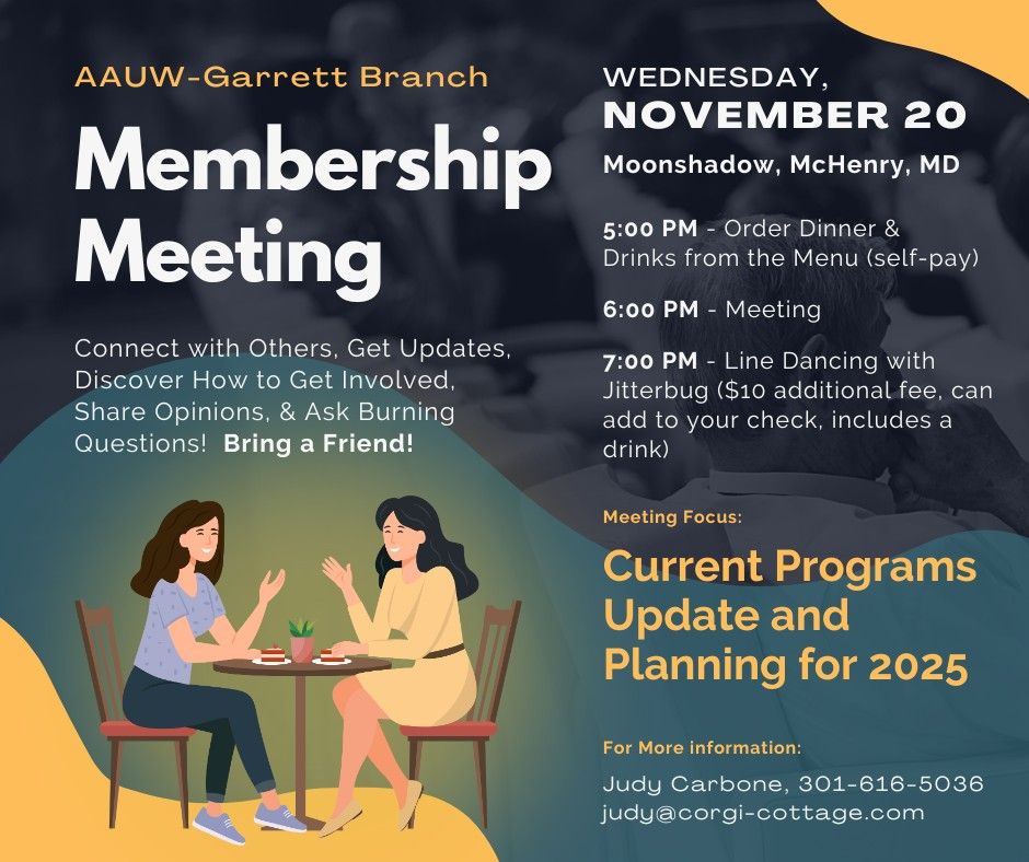 AAUW-Garrett Branch Membership Meeting