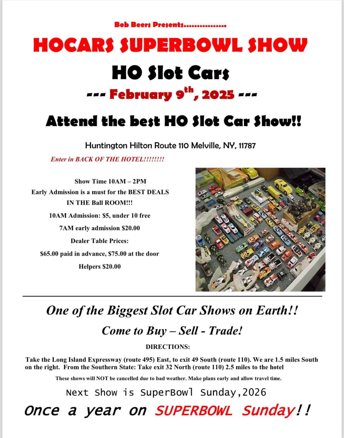 Bob beers HO Cars Super Bowl Show