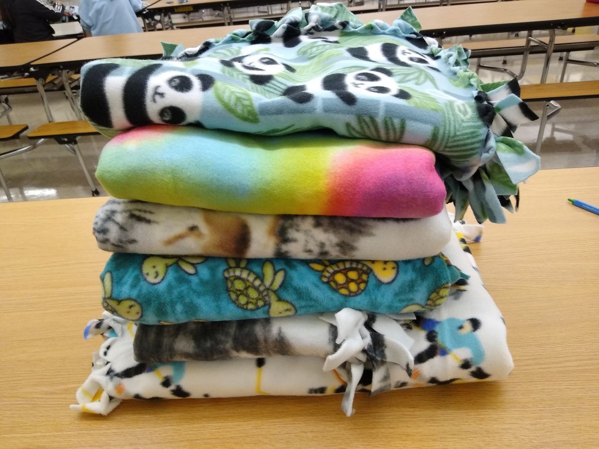 Monthly Meeting and Blanket Making Event