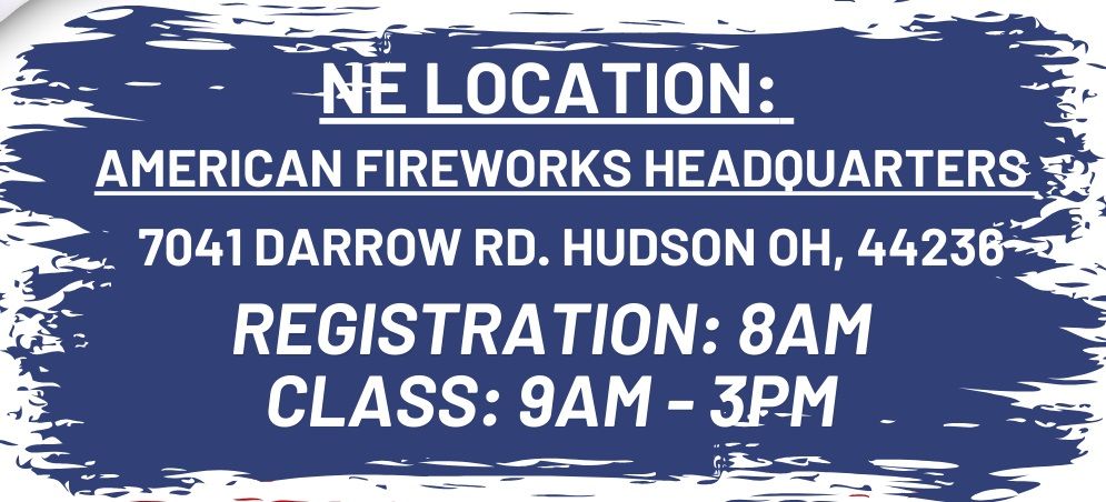 NE Ohio American Fireworks Company Employee Training Class