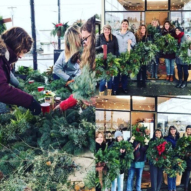 Wreath Workshop at Leaf and Vine Wine Lounge 