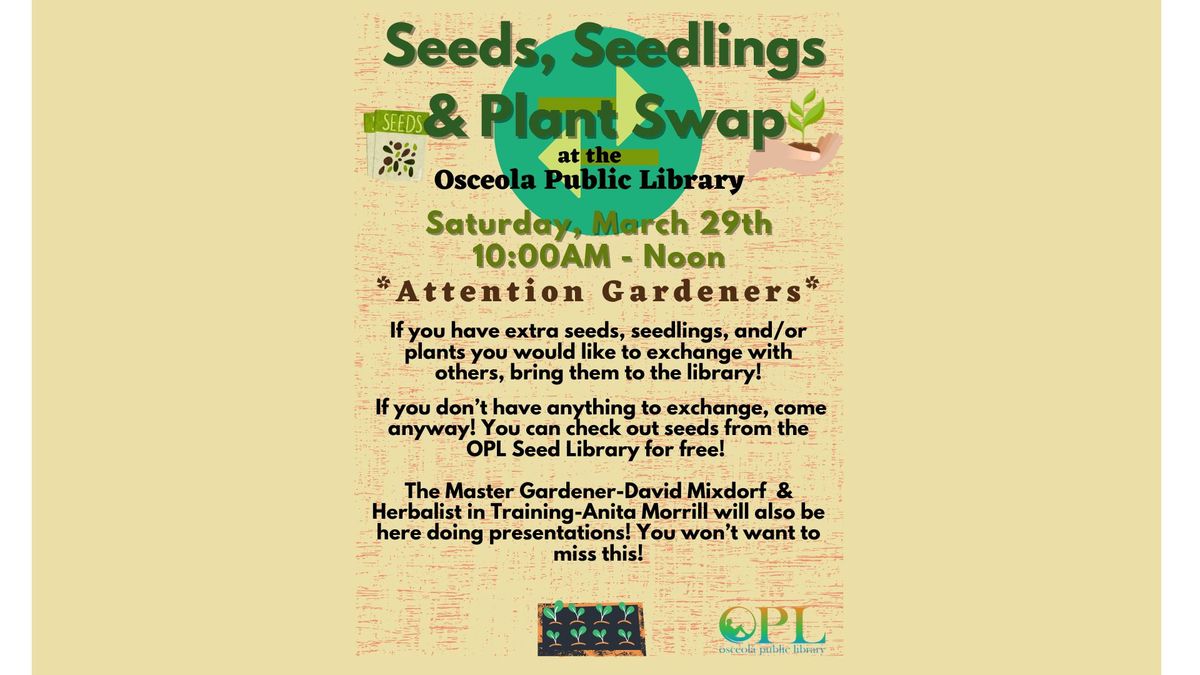 Seeds, Seedlings & Plant Swap!