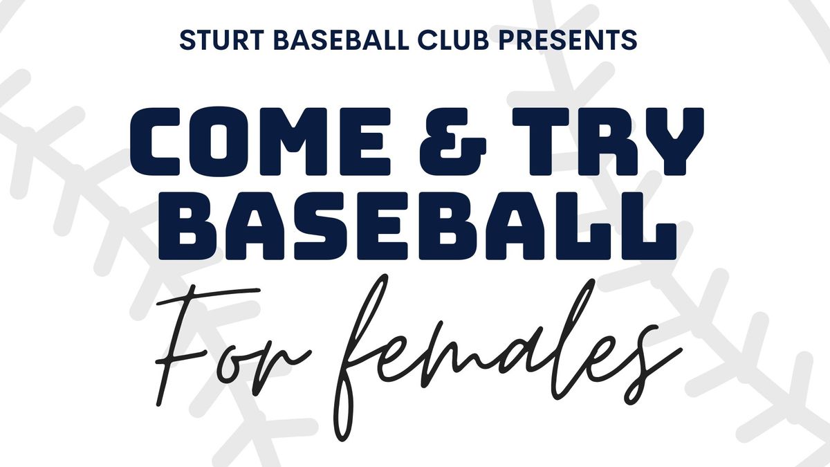 Sturt Baseball Club - Women's Come & Try Baseball