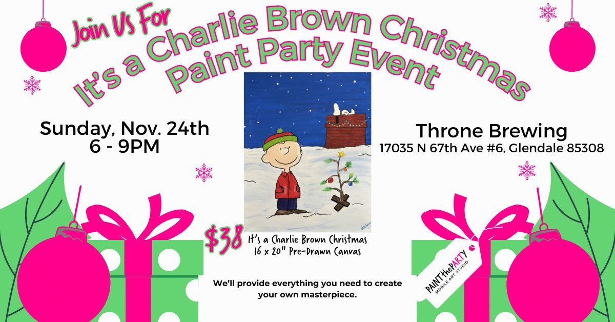 It's a Charlie Brown Christmas Paint Party Event