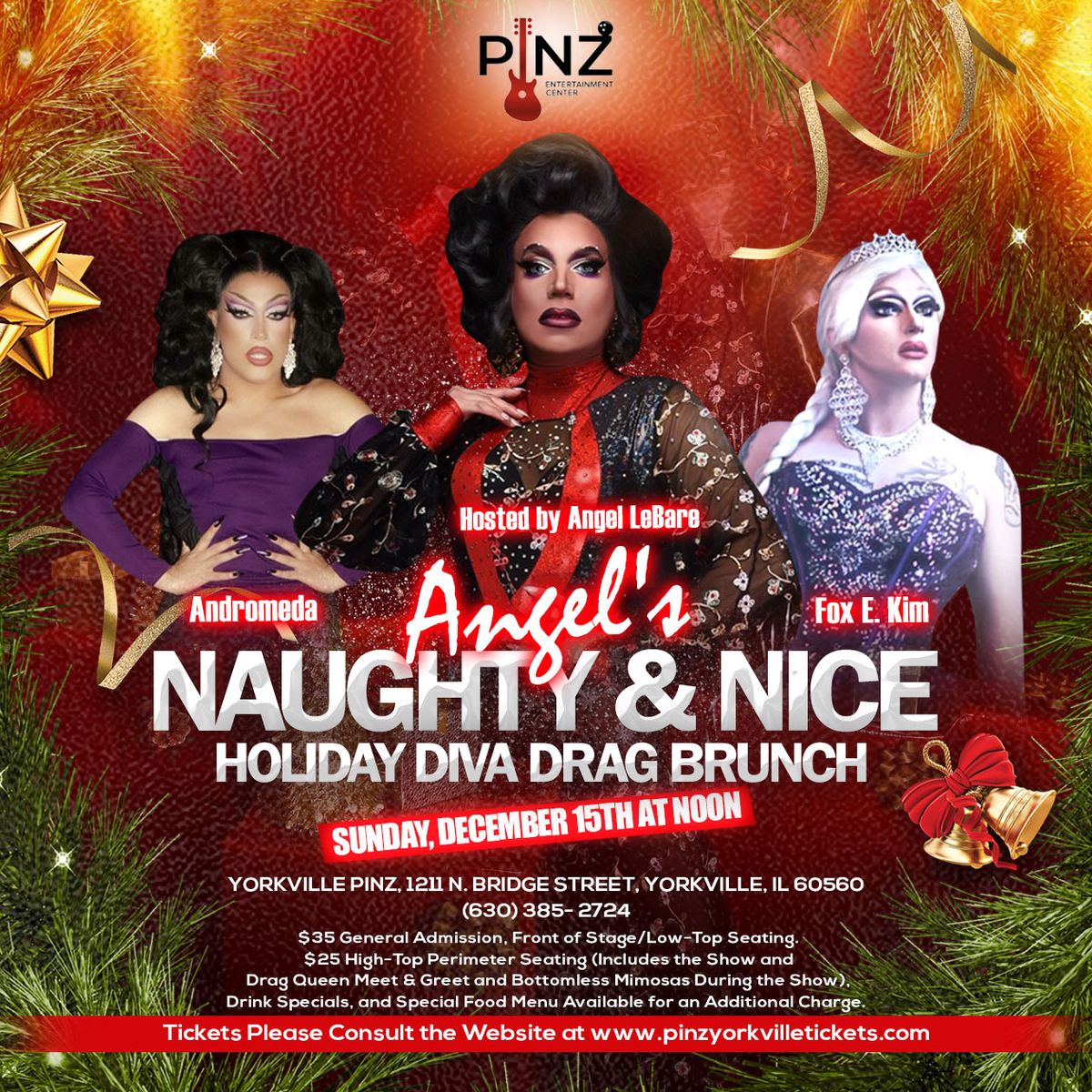 Special Holiday Sunday Funday Drag Brunch at Pinz