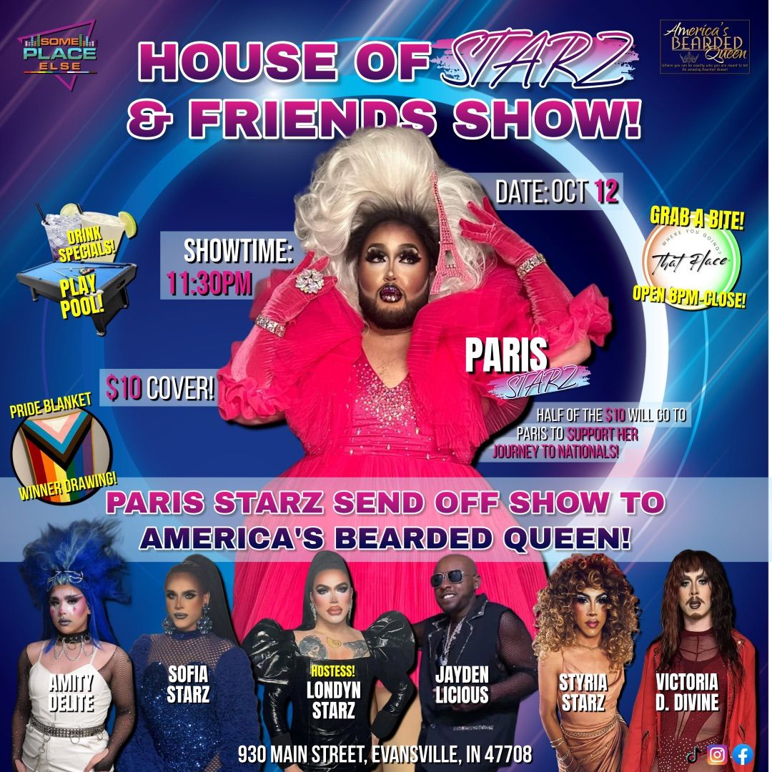 PARIS STARZ SEND OFF SHOW TO AMERICA\u2019S BEARDED QUEEN PAGEANT!  