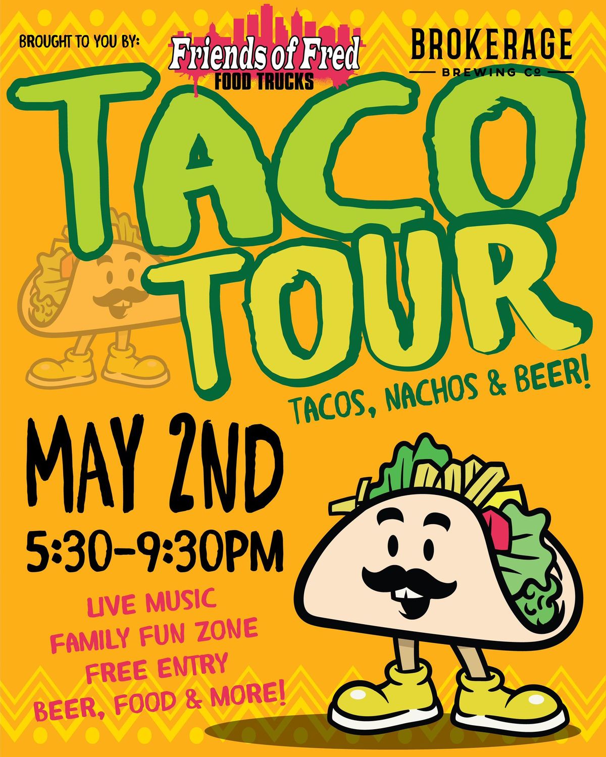 Brokerage Brewing Taco, Nachos and Beer Tour