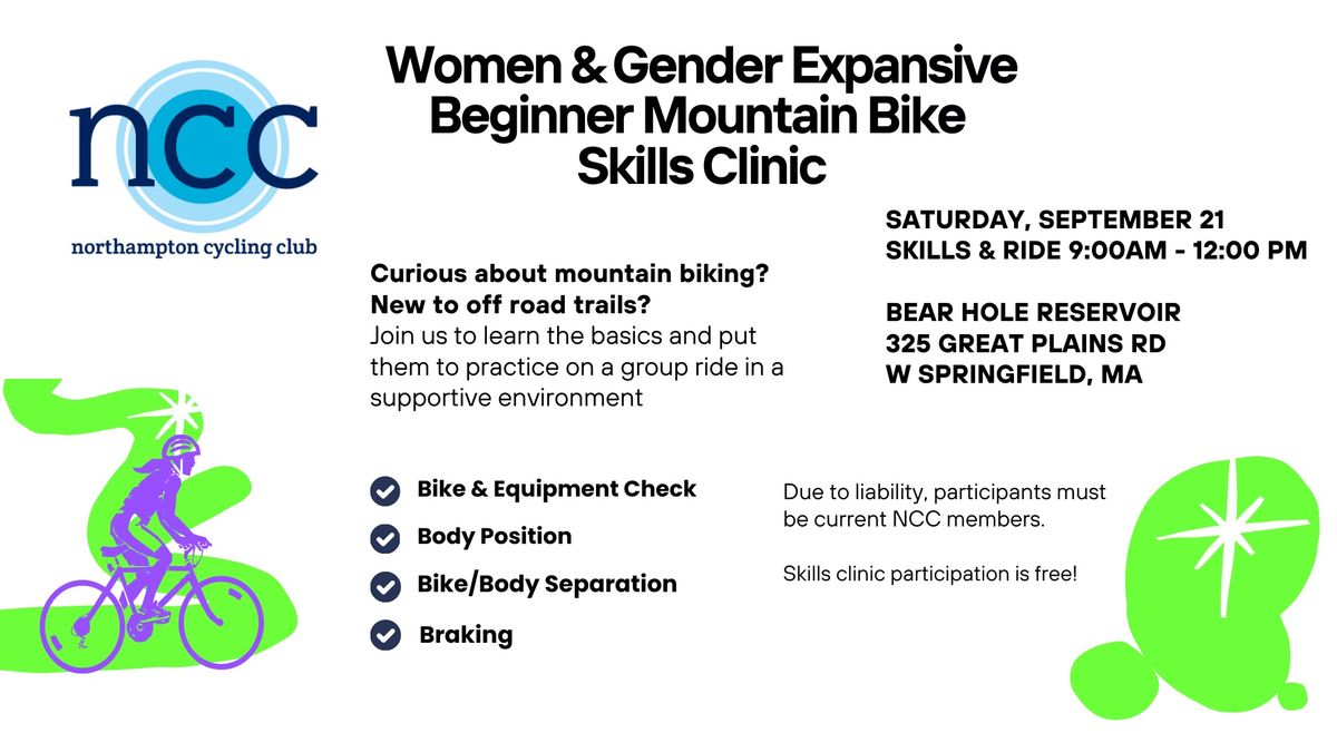 Women & Gender Expansive Beginner MTB Skills Clinic