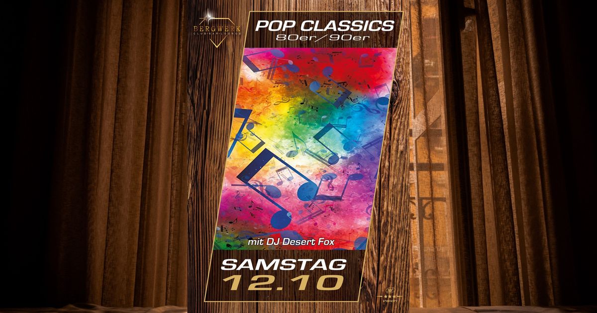 80er 90er Pop Classics Pop\/Rock Party mit DJ Desert Fox im Club Bergwerk Potsdam