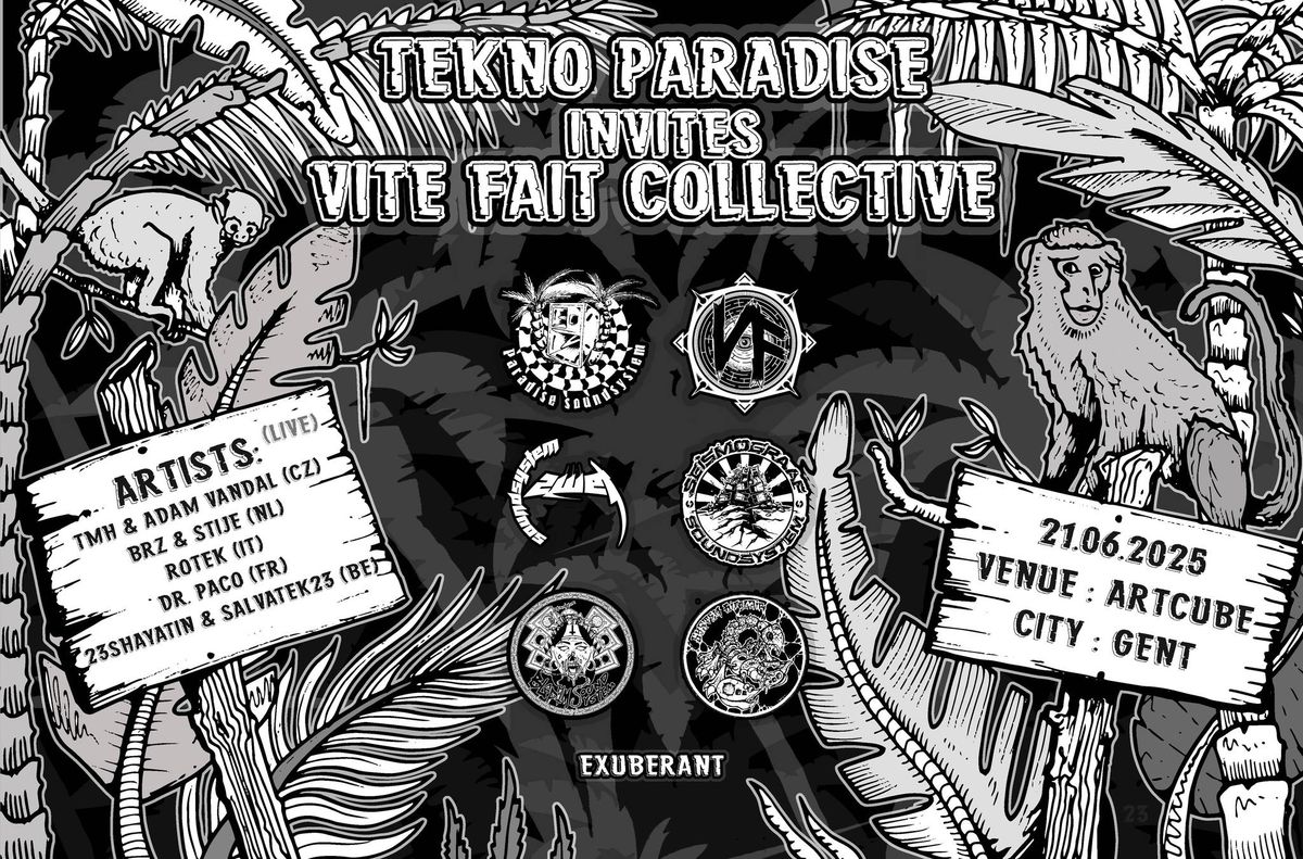 Tekno Paradise Invites Vite Fait Collective