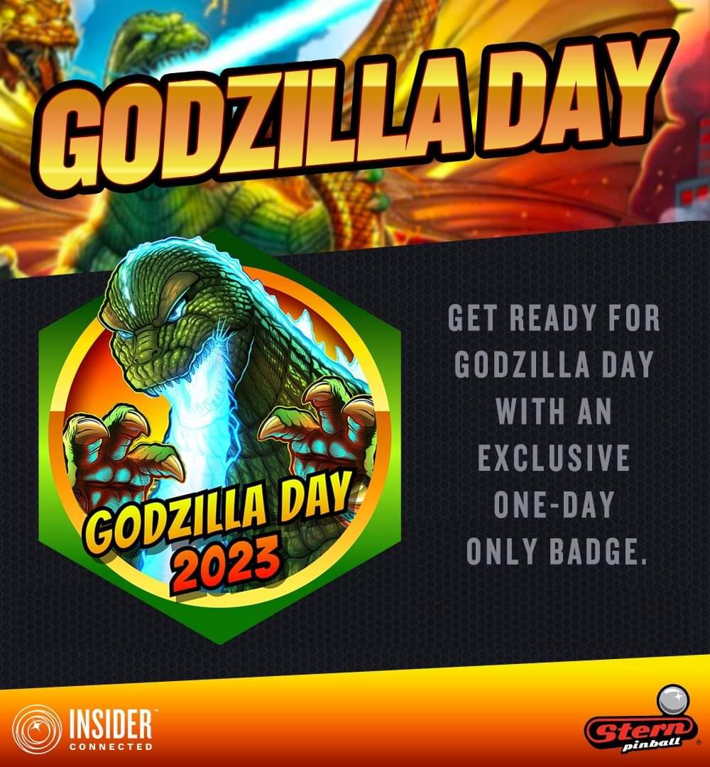 Godzilla Day Badge TODAY ONLY