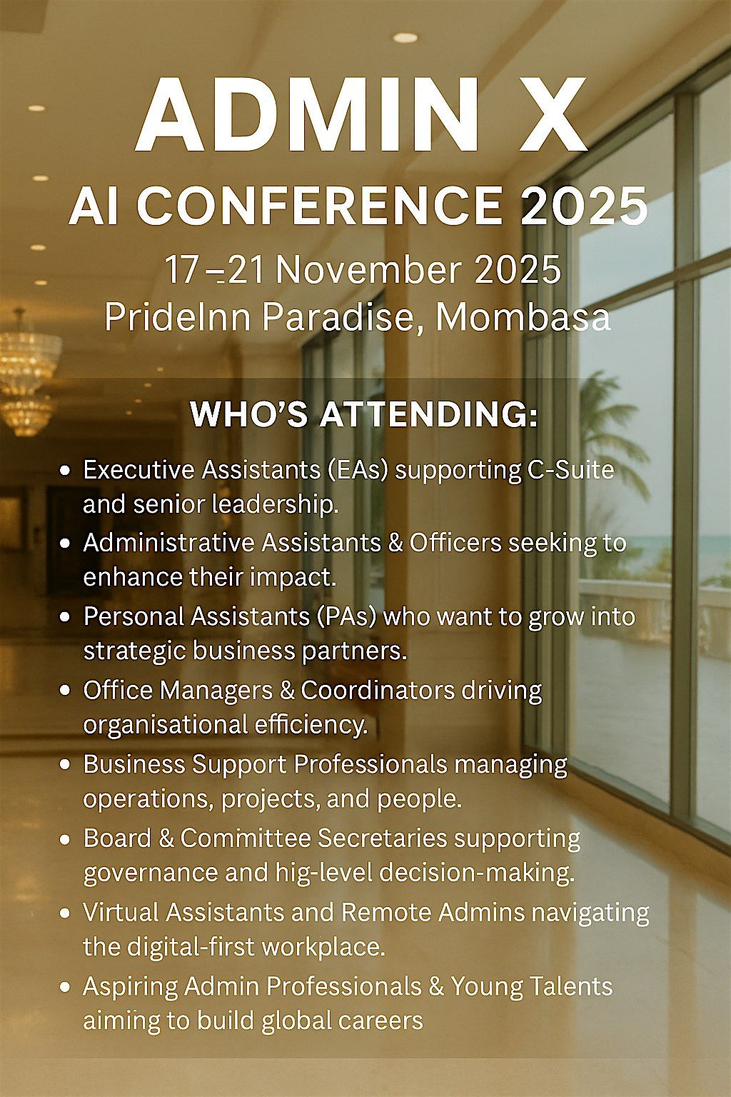 Admin X AI Conference 2025 \u2014 Africa\u2019s Premier Leadership & Administrative E