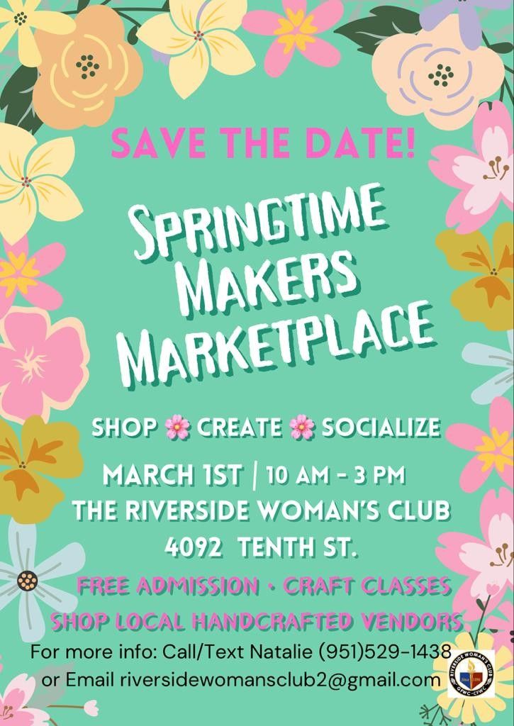 Riverside Woman's Club Springtime Makers Marketplace