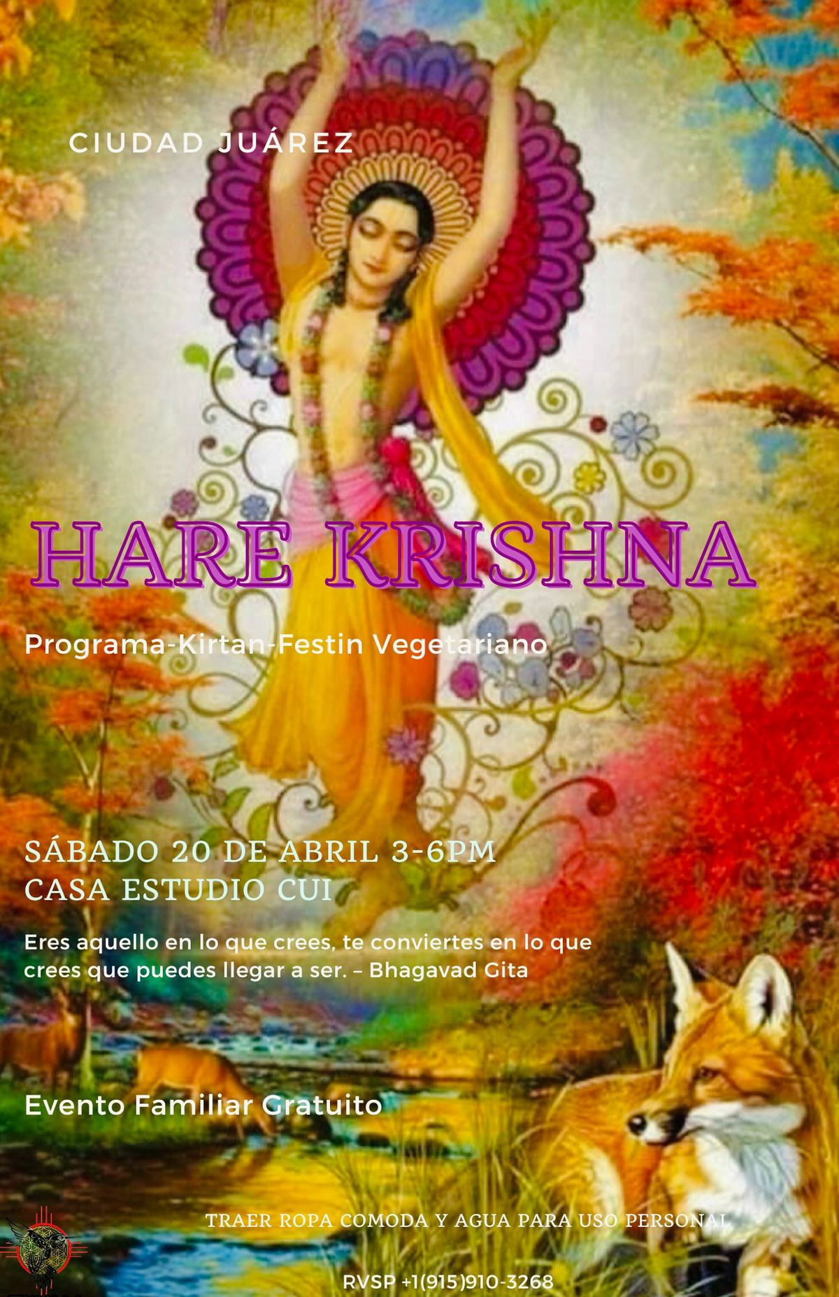 Hare Krishna Programa Kirtan Festival Vegetariano