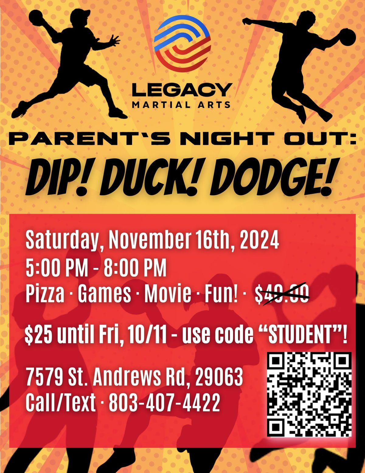 Parent's Night Out: DIP! DUCK! DODGE!