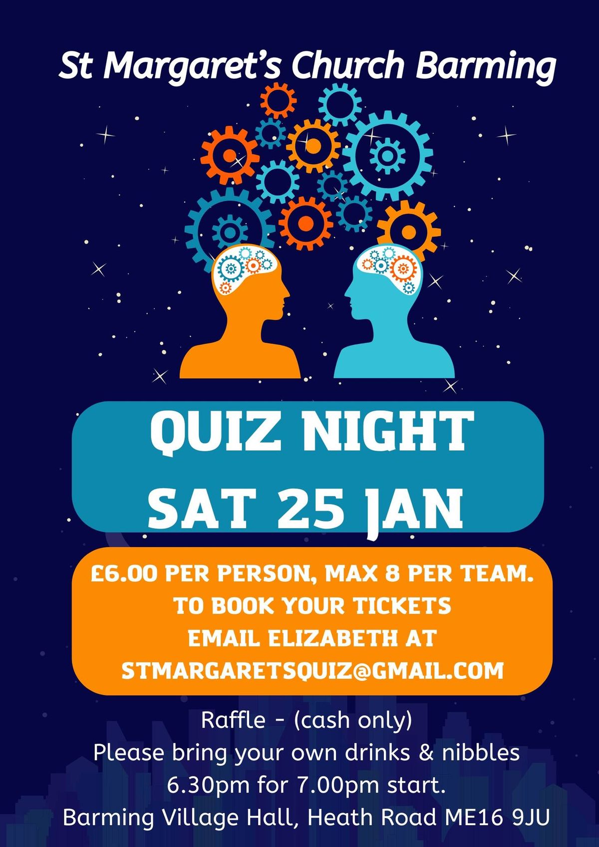 Quiz night in the Village Hall.