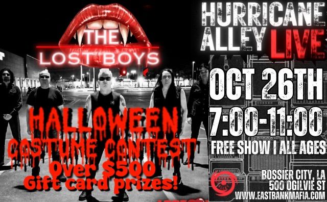 HALLOWEEN PARTY at Hurricane Alley LIVE: Music by The Lost Boys