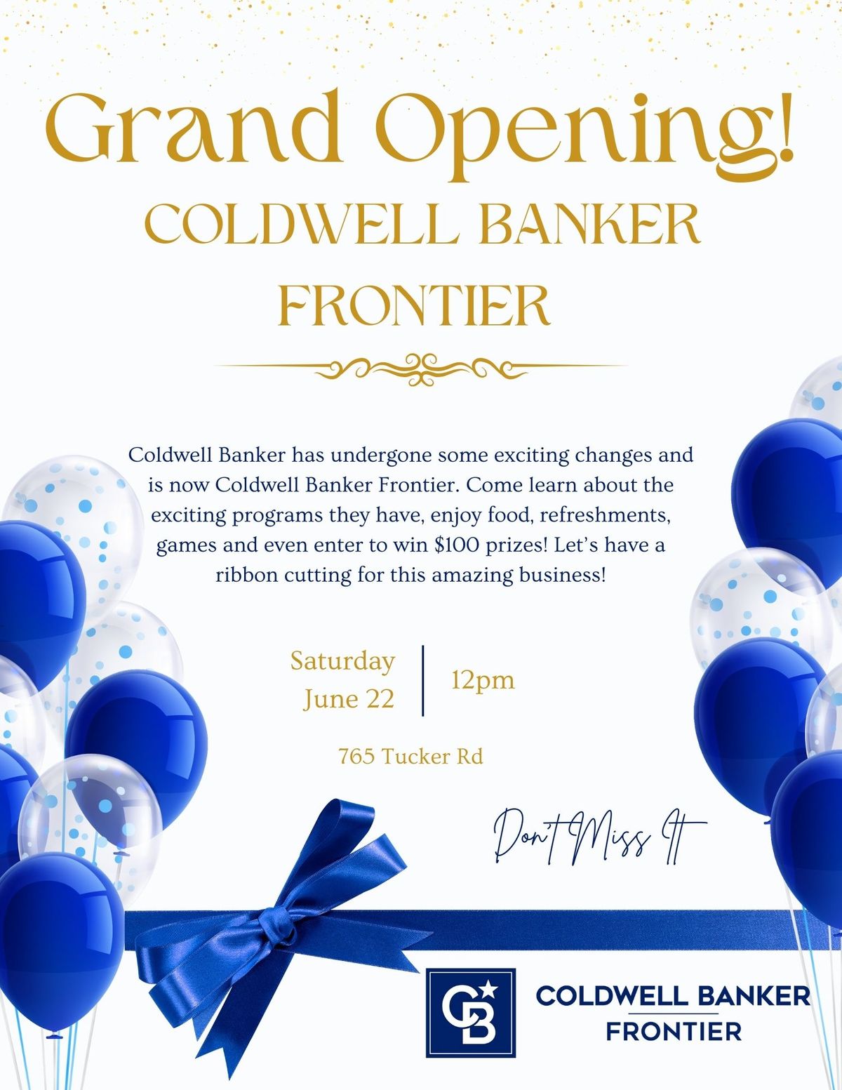 Grand Opening & Ribbon Cutting for Coldwell Banker Frontier!