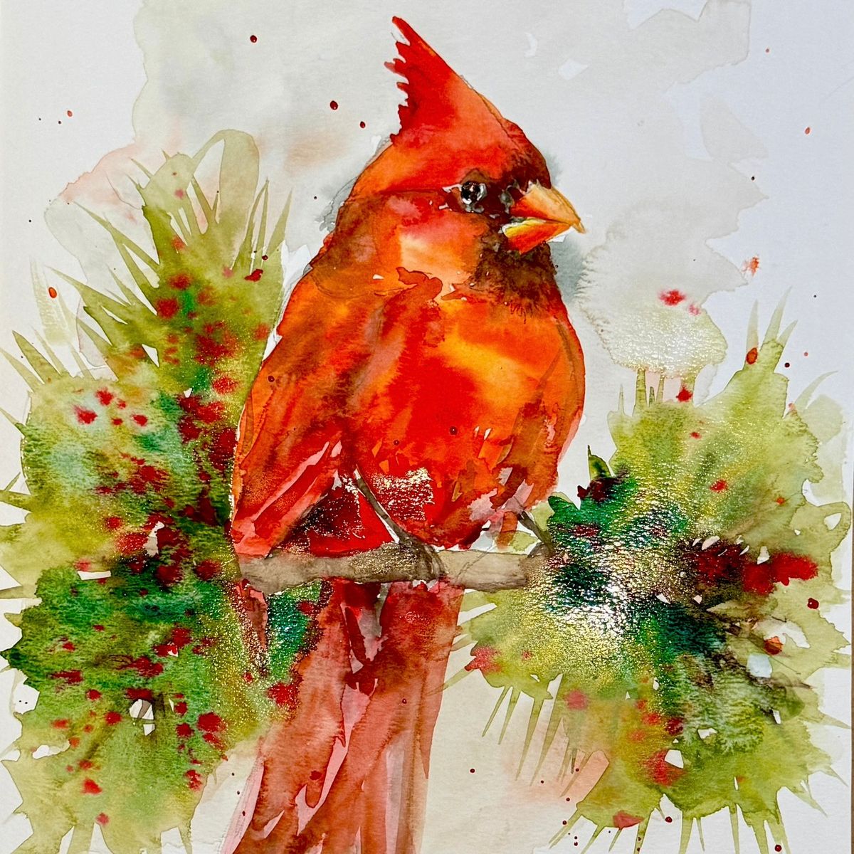 CARDINAL Watercolor Class :: $55.