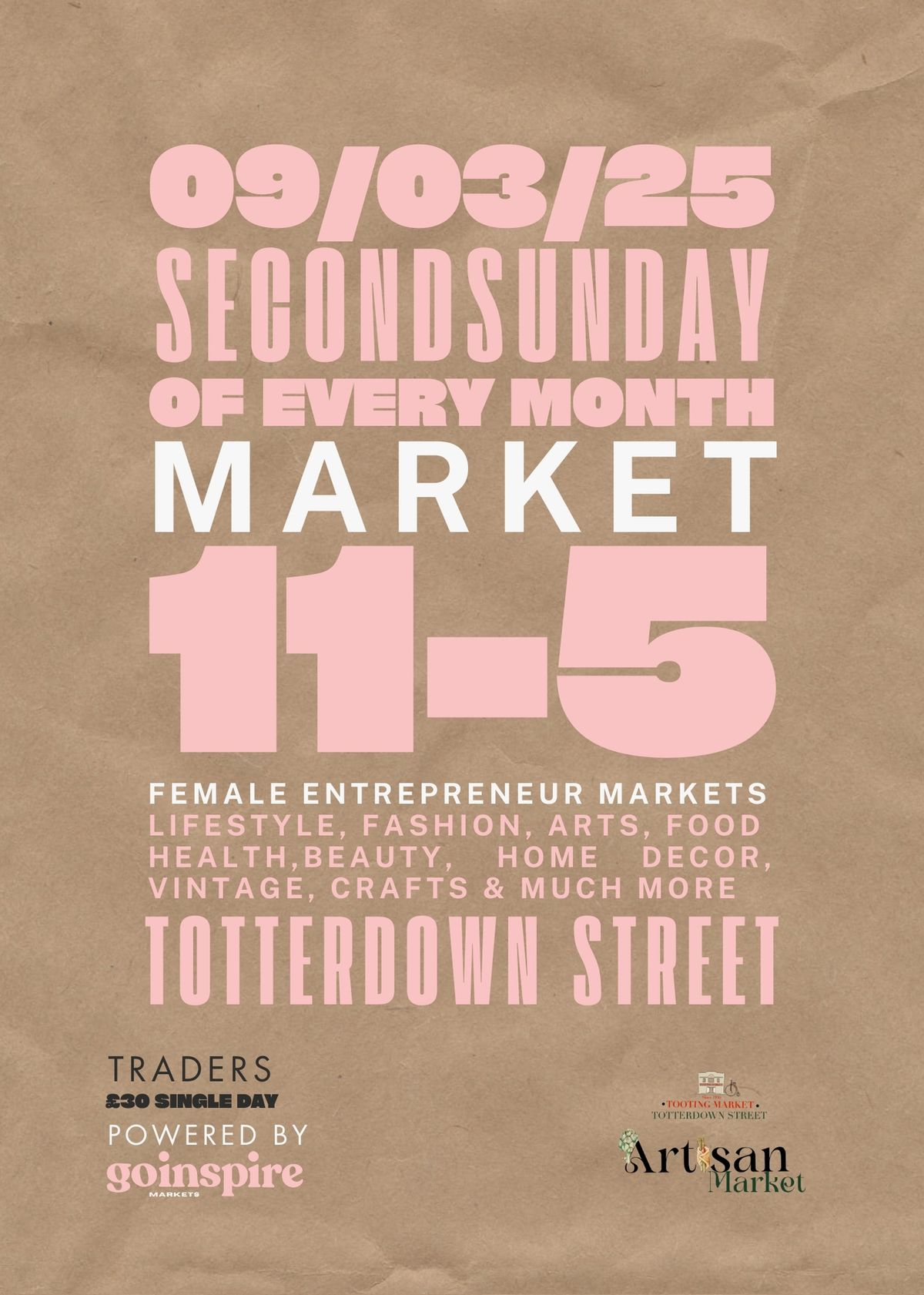 Go Inspire Markets | FEMALE ENTREPRENEUR MARKETS - TOTTERDOWN STREET