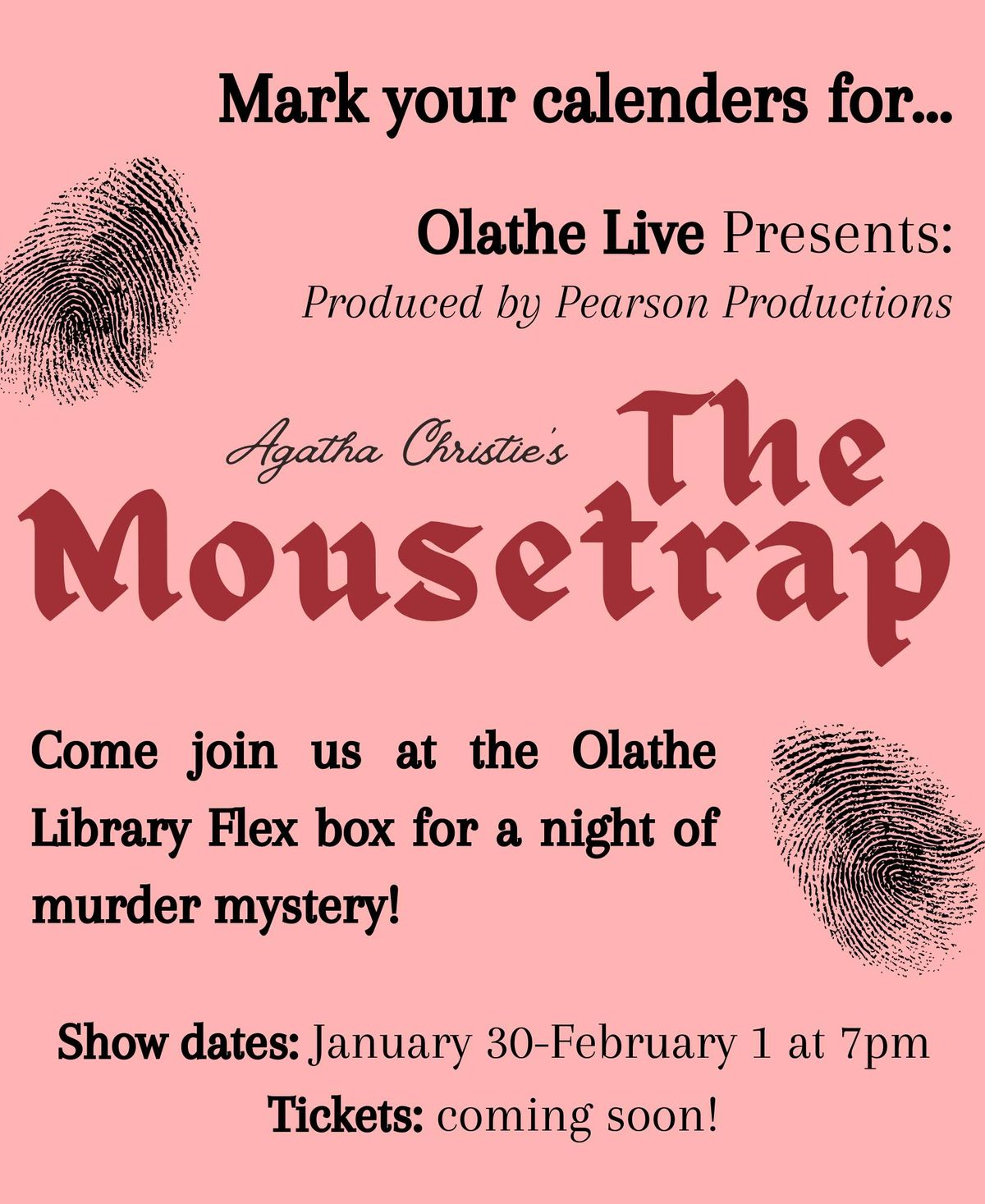 Olathe Live! Presents: Agatha Christies's The Mousetrap