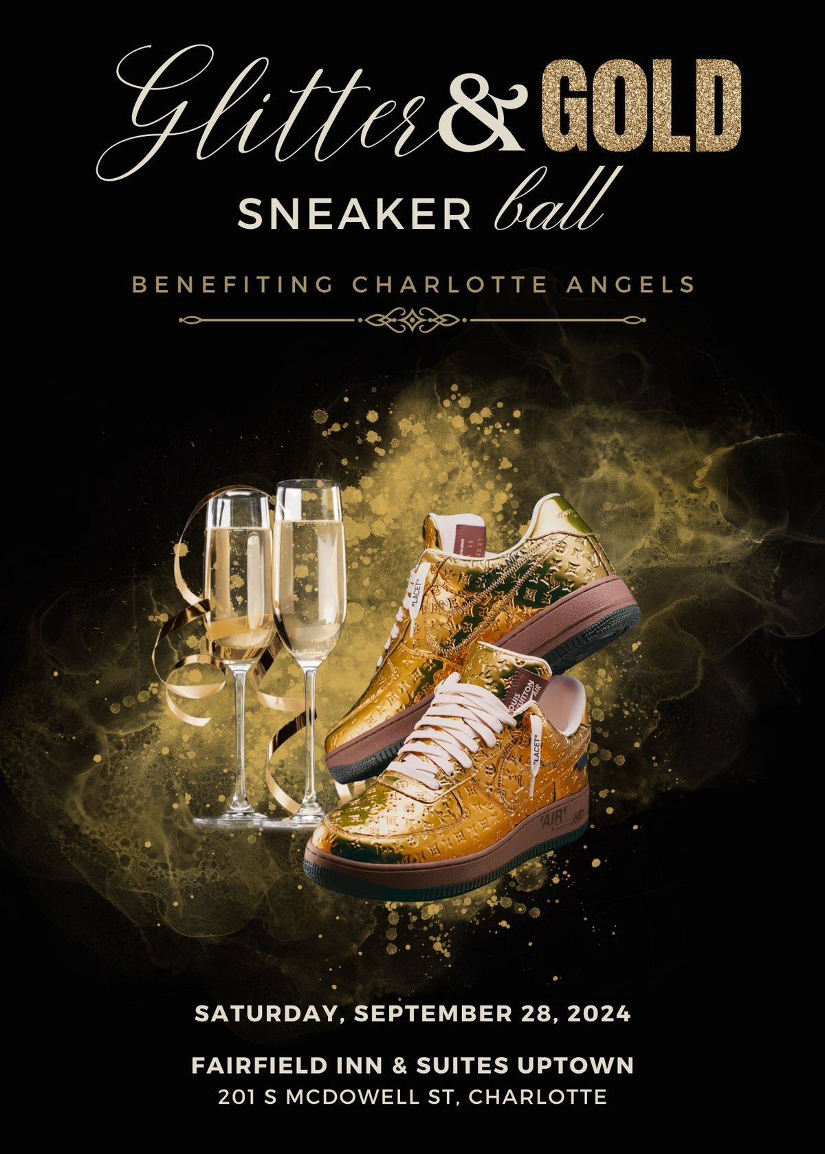 Glitter and Gold Sneaker Ball