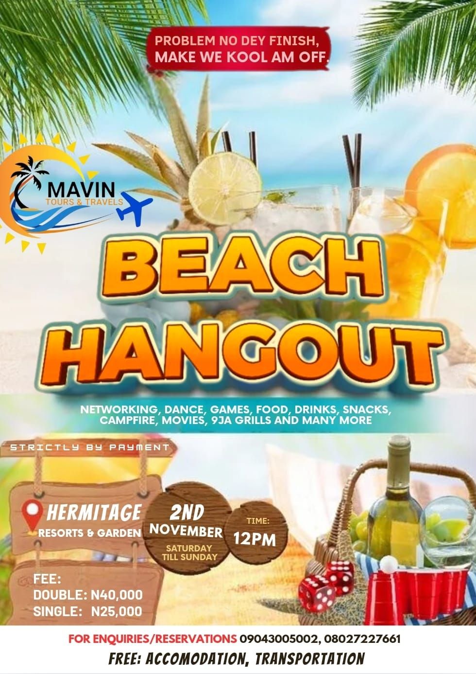 Mavin Travels & Tours Beach Hangout