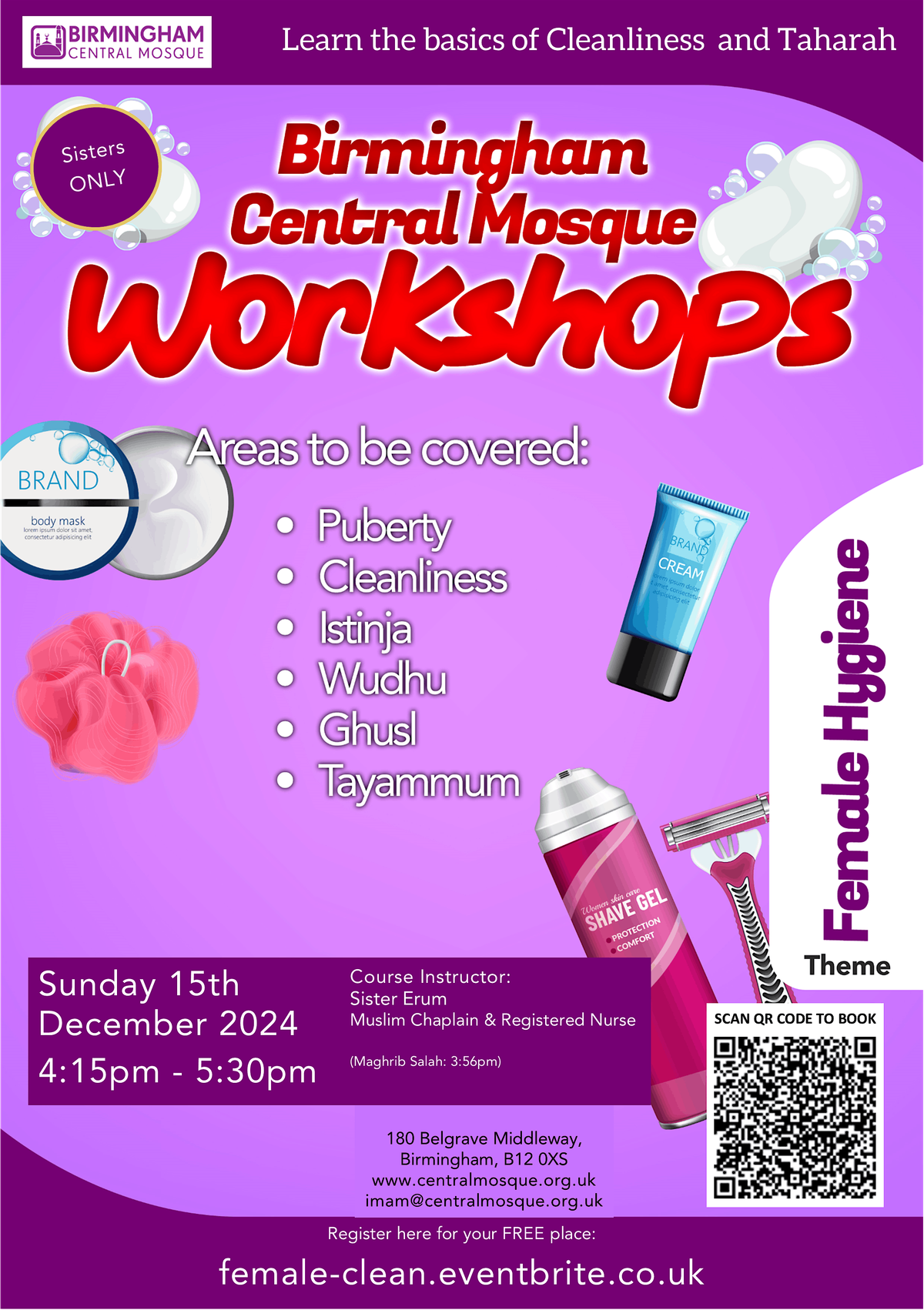 Female Cleanliness Workshop - Sister ONLY