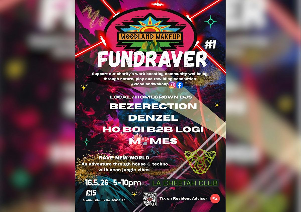 FUNDRAVER #1 Woodland Wakeup Charity Techno & House Rave - Neon Nature!