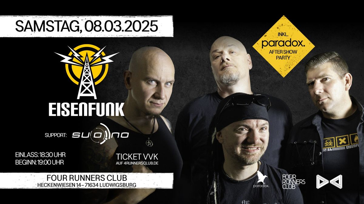 Eisenfunk + Suono LIVE LUDWIGSBURG | inkl. paradox. Aftershowparty auf 2 Floors