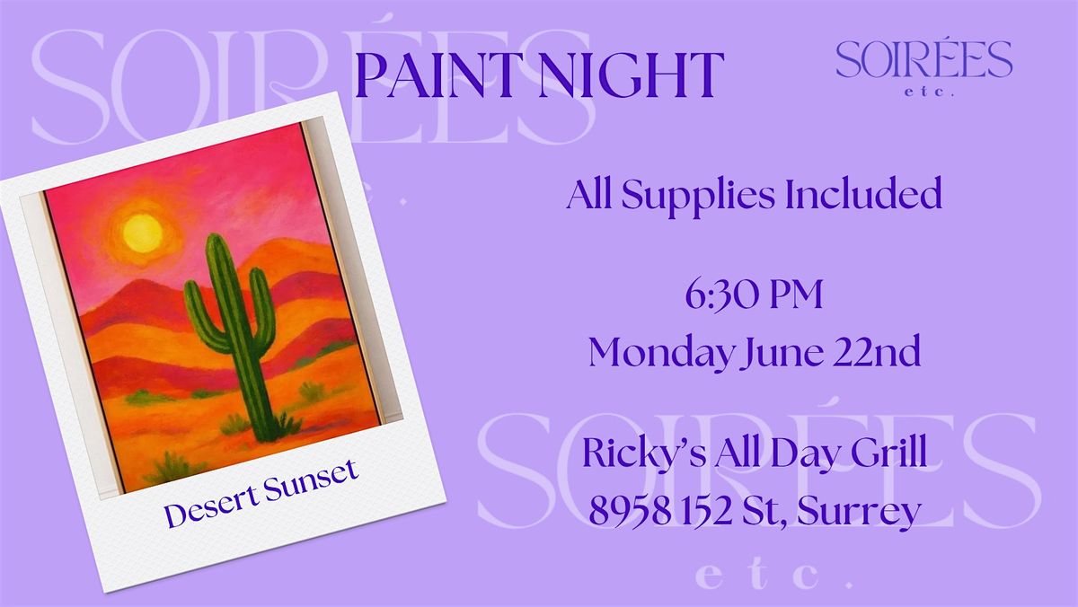 Desert Sunset Paint Night at Ricky's Evergreen