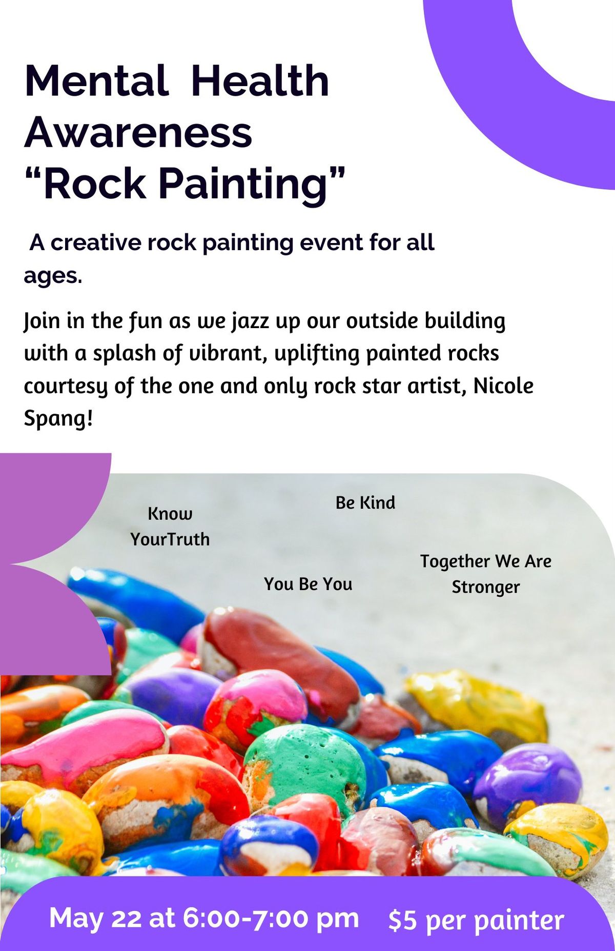 Rock Painting for Mental Awareness month