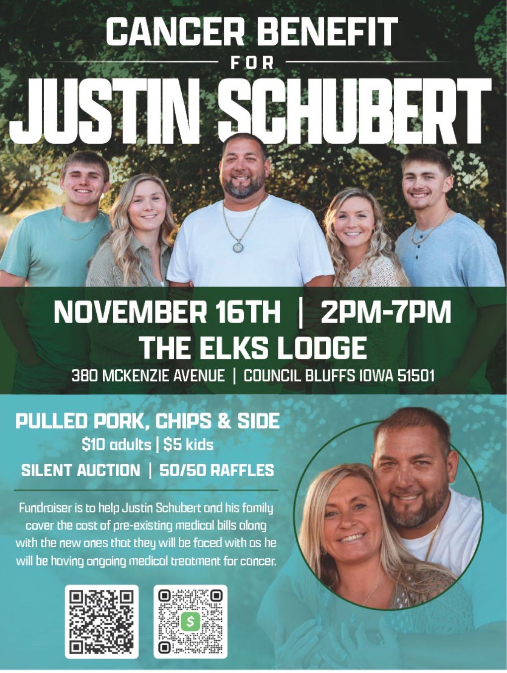 Cancer Benefit for Justin Schubert 