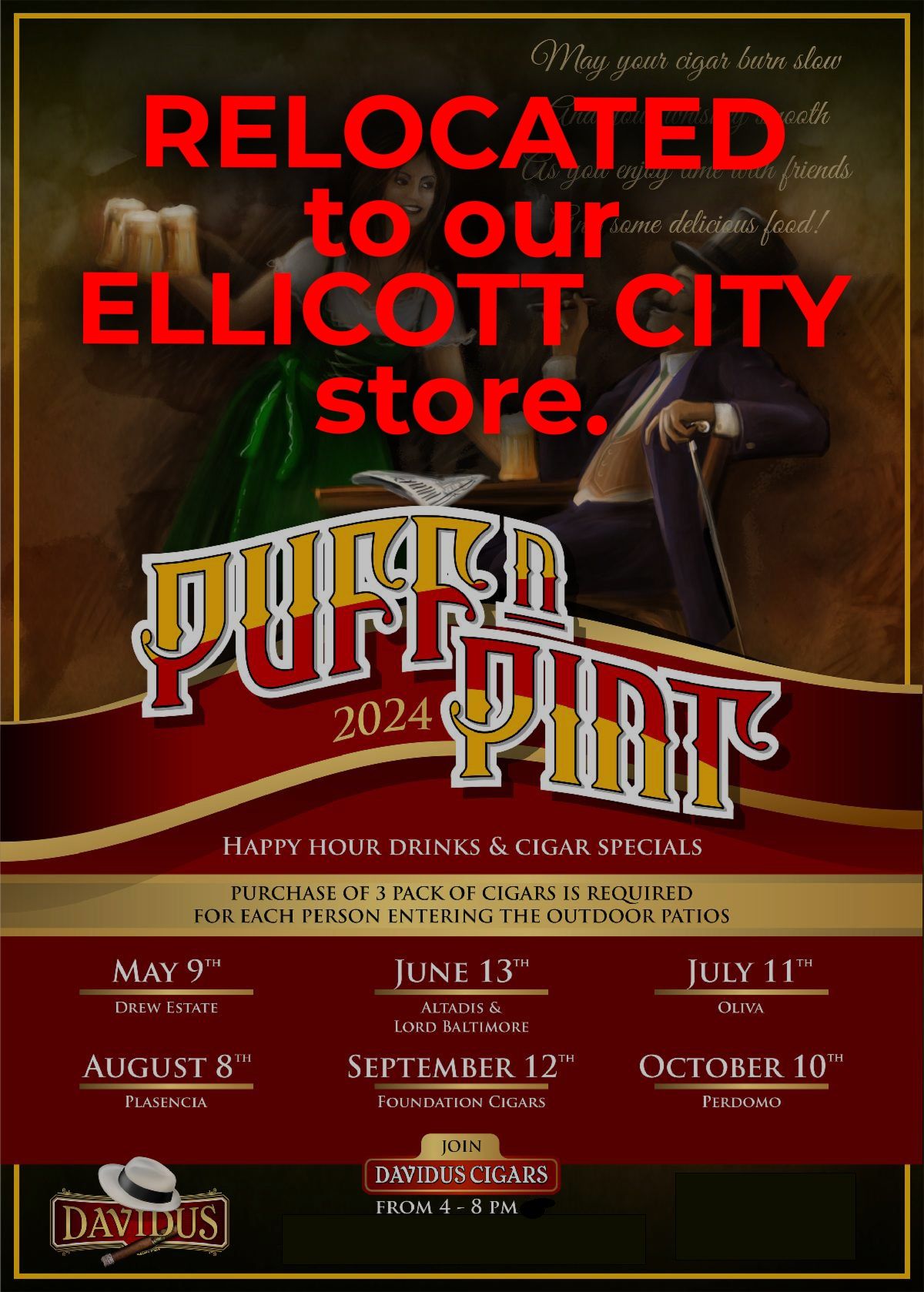 Puff-N-Pint @ Davidus Cigars Ellicott City!