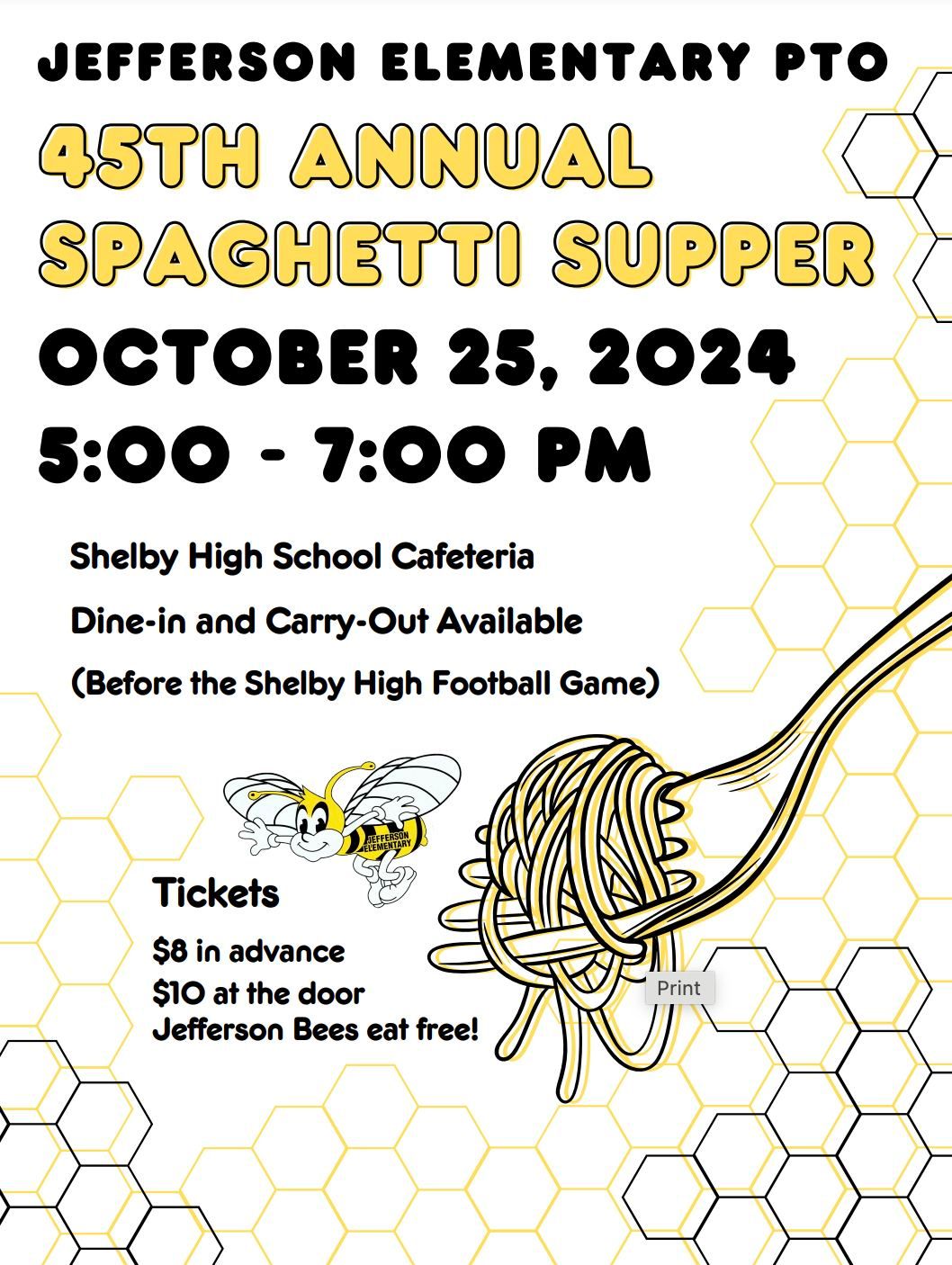 45th Annual Jefferson Spaghetti Supper